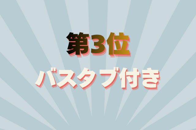 部屋探しのコツ・室内のチェックポイント第3位 バスタブ付き