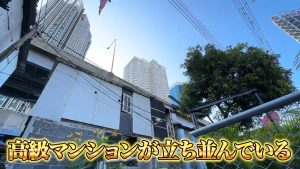 高級マンションが見える様子