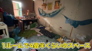 1ルームで四畳半くらいのスペースの部屋