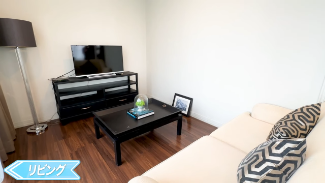 【The Willows Apartment】ソファとテレビ