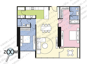 185 Rajadamri（185 ラチャダムリ） 2ベッドルーム 100〜156㎡ レイアウト画像