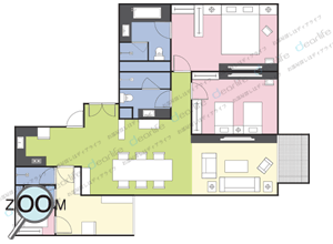 All Seasons Mansion（オール シーズンズ マンション） 2ベッドルーム 130〜136㎡ レイアウト画像