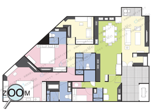 All Seasons Mansion（オール シーズンズ マンション） 3ベッドルーム 178〜190㎡ レイアウト画像