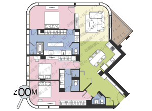 Ashton Residence 41（アシュトン レジデンス 41） 3ベッドルーム 136㎡ レイアウト画像