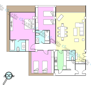 Baan Kwanta（バーン クワンタ） 3ベッドルーム 170㎡ レイアウト画像