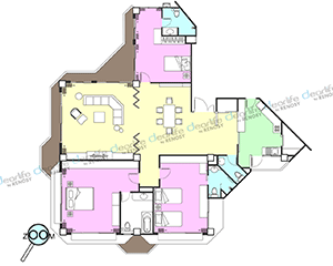 Baan Sahasthinee（バーン サハスティニー） 3ベッドルーム 250㎡ レイアウト画像