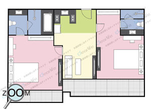 Baan Sukhumvit 14（バーン スクンビット 14） 2ベッドルーム 84〜135㎡ レイアウト画像