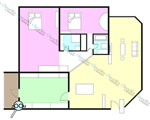 Baan Sukhumvit II（バーン スクンビット II） 2ベッドルーム 230㎡ レイアウト画像