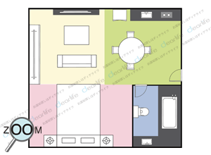 Centre Point Hotel Silom（センターポイント ホテル シーロム） スタジオ 45〜66㎡ レイアウト画像