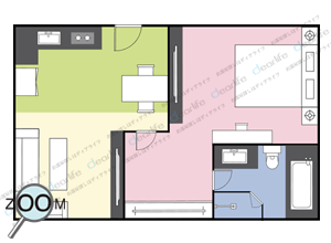 Charan Tower Residence（チャラン タワー レジデンス） 1ベッドルーム 55〜70㎡ レイアウト画像