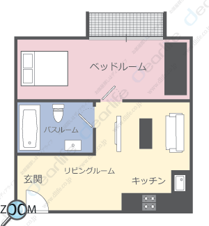 Chonnatee Mansion（チョンナティー マンション） 1ベッドルーム 50〜70㎡ レイアウト画像