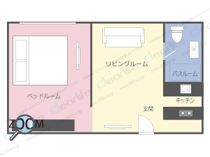 スタジオ 30㎡ レイアウト画像