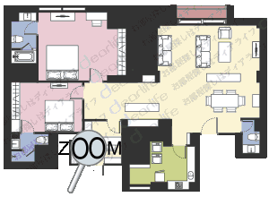 2ベッドルーム 170㎡ レイアウト画像