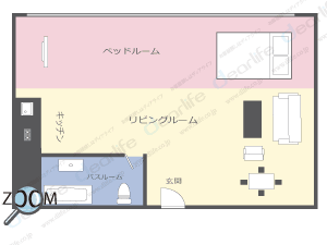 スタジオ 50〜62㎡ レイアウト画像