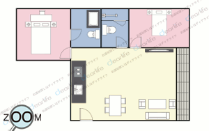 CV12 The Residence（CV12 ザ レジデンス） 2ベッドルーム 75〜95㎡ レイアウト画像