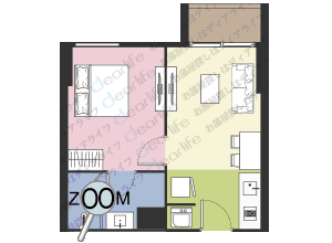 EDGE Sukhumvit 23（エッジ スクンビット23） 1ベッドルーム 29〜43㎡ レイアウト画像