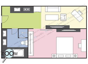 1ベッドルーム 50〜60㎡ レイアウト画像