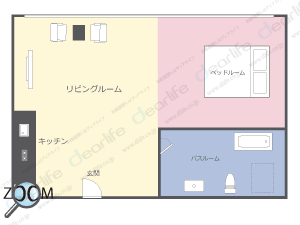 Grande Centre Point Sukhumvit Terminal 21（グランデ センターポイント スクンビット ターミナル 21） スタジオ 40〜46㎡ レイアウト画像