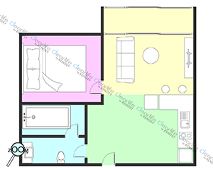 Jasmine 59 Hotel（ジャスミン 59 ホテル） 1ベッドルーム 45㎡ レイアウト画像