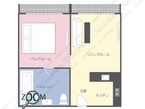 1ベッドルーム 58〜68㎡ レイアウト画像