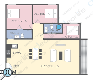 Kallista Residence（カリスタ レジデンス） 3ベッドルーム 315㎡ レイアウト画像