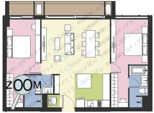KATA Boutique Residence（カタ ブティック レジデンス） 2ベッドルーム 90〜136㎡ レイアウト画像