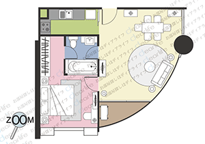 Le Luk Condominium（ル ラック コンドミニアム） 1ベッドルーム 43〜54㎡ レイアウト画像