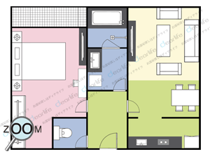 Living @Citi Resort（リビング アット シティ リゾート） 1ベッドルーム 60〜90㎡ レイアウト画像