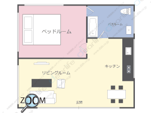 1ベッドルーム 70〜90㎡ レイアウト画像