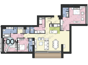 MARQUE Sukhumvit（マルク スクンビット） 3ベッドルーム 190㎡ レイアウト画像