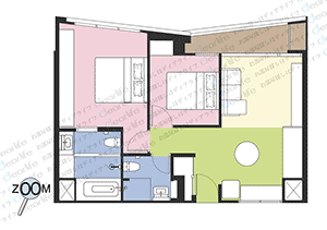 Mattani Suites（マッターニ スイート） 2ベッドルーム 80㎡ レイアウト画像