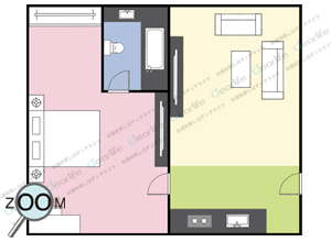 Mona Suite（モナ スイート） 1ベッドルーム 45〜55㎡ レイアウト画像