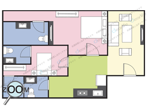 MPK Apartment（MPK アパートメント） 2ベッドルーム 155㎡ レイアウト画像