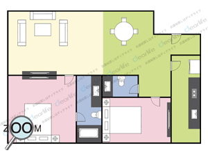 Narindra Residence（ナリンドラ レジデンス） 2ベッドルーム 80〜85㎡ レイアウト画像