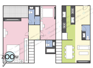 New House（ニュー ハウス） 2ベッドルーム 135〜159㎡ レイアウト画像