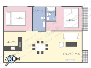 2ベッドルーム 92〜108㎡ レイアウト画像