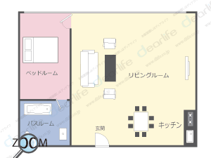 1ベッドルーム 78〜103㎡ レイアウト画像