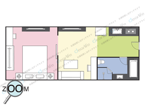 Novotel Living Bangkok Sukhumvit Legacy（ノボテル リビング バンコク スクンビット レガシー） 1ベッドルーム 46〜65㎡ レイアウト画像