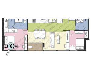 NS Residence Sukhumvit 49（エヌエス レジデンス スクンビット 49） 2ベッドルーム 70〜120㎡ レイアウト画像
