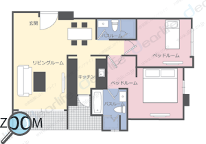 Pearl Residence Sukhumvit 24（パール レジデンス スクンビット24） 1ベッドルーム 40〜65㎡ レイアウト画像