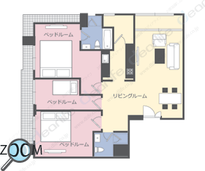 Pearl Residence Sukhumvit 24（パール レジデンス スクンビット24） 2ベッドルーム 82〜123㎡ レイアウト画像