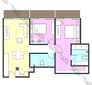 Piya Apartment（ピヤ アパートメント） 2ベッドルーム 98㎡ レイアウト画像