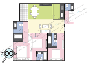 PR Home 3 Garden Park（PR ホーム 3 ガーデン パーク） 3ベッドルーム 100〜280㎡ レイアウト画像
