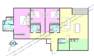 Prasanmitr Thani Tower（プラサミット タニ タワー） 3ベッドルーム 220〜250㎡ レイアウト画像