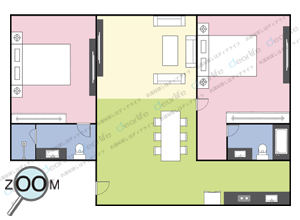 2ベッドルーム 79〜155㎡ レイアウト画像