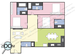 Prime Mansion Sukhumvit 31（プライム マンション スクンビット 31） 3ベッドルーム 150〜254㎡ レイアウト画像