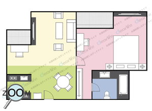 Rembrandt Hotel and Suites（レンブラント ホテル ＆ スイート） 1ベッドルーム 50〜95㎡ レイアウト画像
