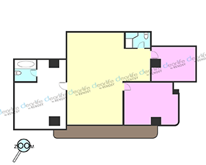 Riverine Hotel & Residence（リバーリン プレイス ホテル & レジデンス） 1ベッドルーム 75㎡ レイアウト画像