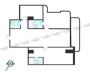 Riverine Hotel & Residence（リバーリン プレイス ホテル & レジデンス） 2ベッドルーム 100㎡ レイアウト画像