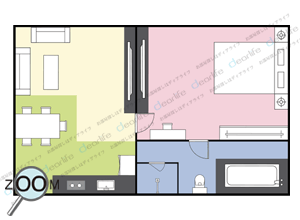 S1 Executive Residence（S1 エグゼクティブ レジデンス） 1ベッドルーム 51〜60㎡ レイアウト画像